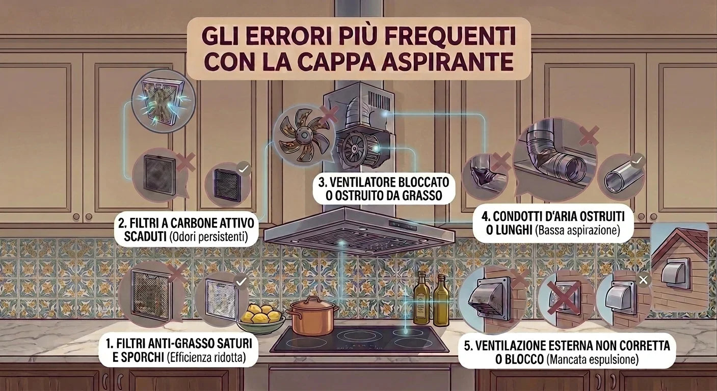 I problemi più comuni della cappa: guida completa alle cause e alle soluzioni