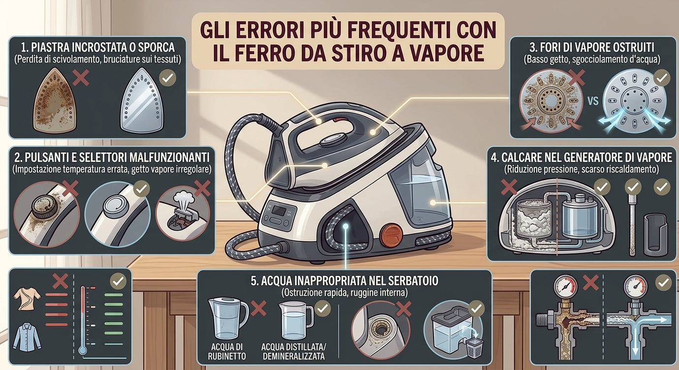 I problemi più comuni del ferro da stiro: guida completa alle cause e alle soluzioni