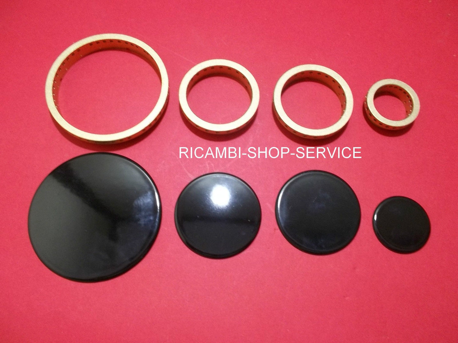 Foster Kit 4 piattelli + anelli spartifiamma 4 fuochi cucina set fornelli