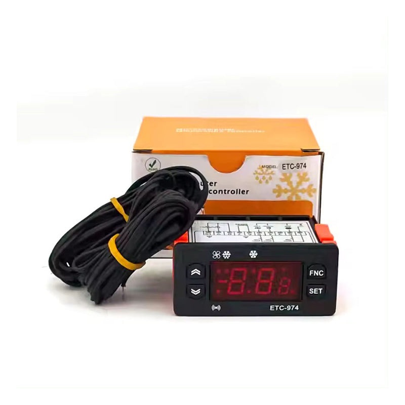 Envintel termostato digitale 2 sonde NTC 10A ETC-974 celle frigorifere banchi frigoriferi