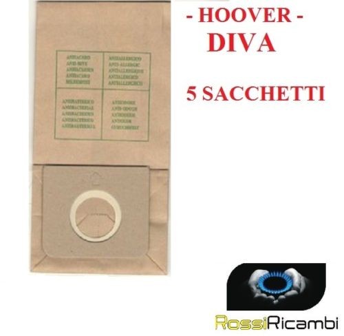 8 sacchetti per aspirapolvere Hoover per i modelli DIVA