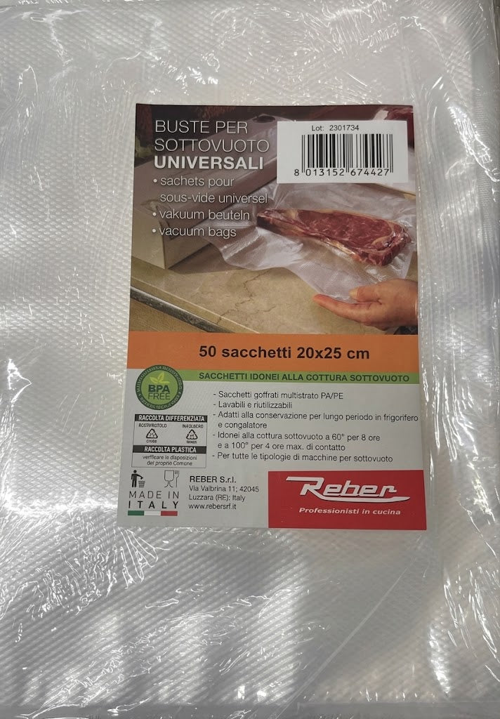 Buste per sottovuoto alimenti - 20 x 25 cm