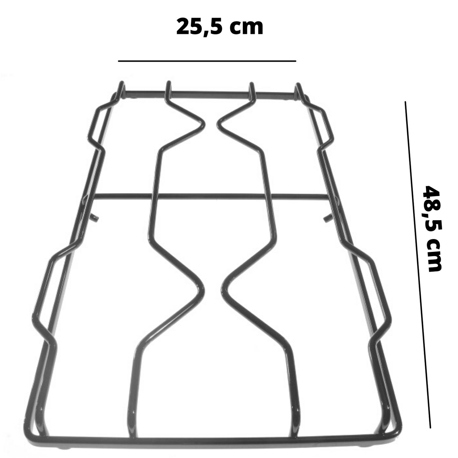 Ariston griglia cucina gas 2 fuochi smaltata nera