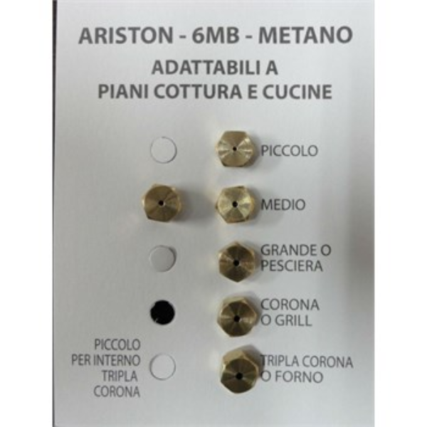 HotPoint Ariston Ugelli piano cottura cucine gas 5 fuochi e forno gas metano 6MB
