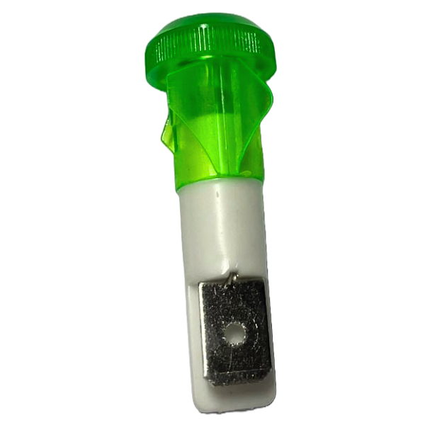 Ricambio spia luminosa 220V testa rotonda Ø di colore verde