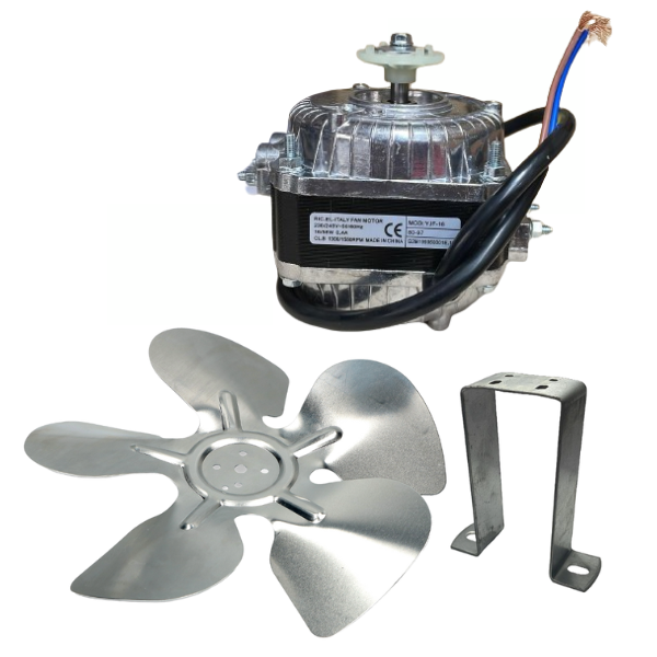 Motore ventola completa di ventola e staffa per frigorifero bancone celle frigo 16 W 220 V universale