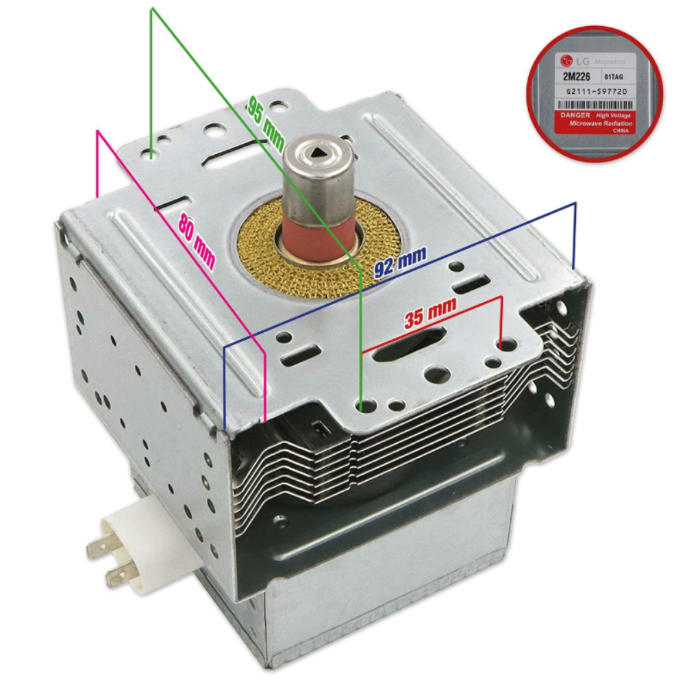 Magnetron microonde LG Moulinex Panasonic De'Longhi 900 watt 2M226 01TAG