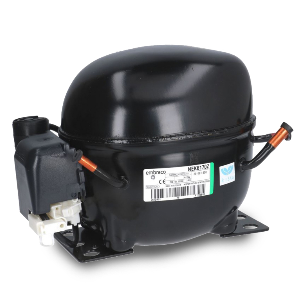 Compressore ermetico embraco r134a MBP hp 1/4+ cc.8,39