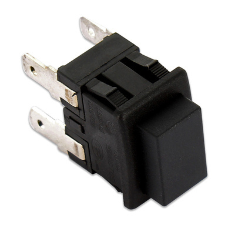 Ricambio pulsante push tasto di colore nero 4 faston da 4,8