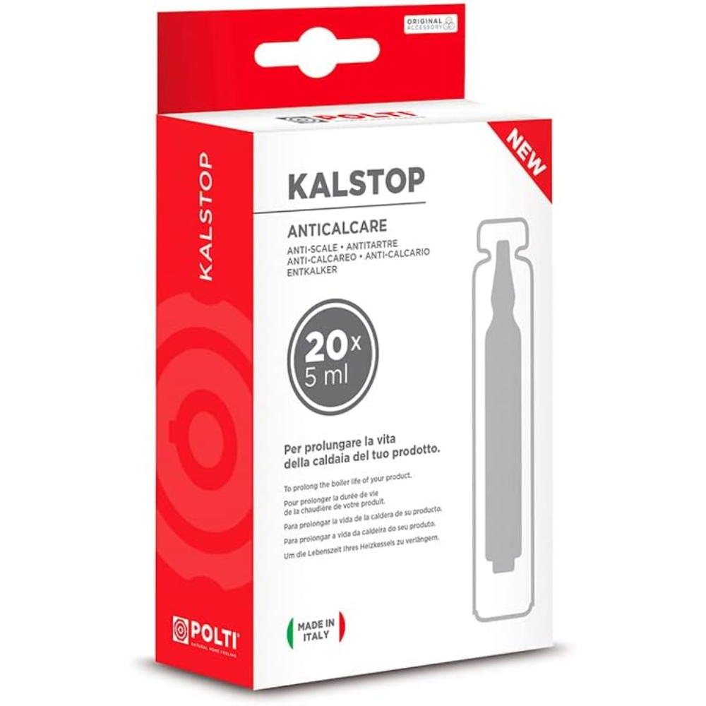 Polti Kalstop 20 FIALE x 5ml ANTICALCARE Vaporetto Lecoaspira Unico Vaporella
