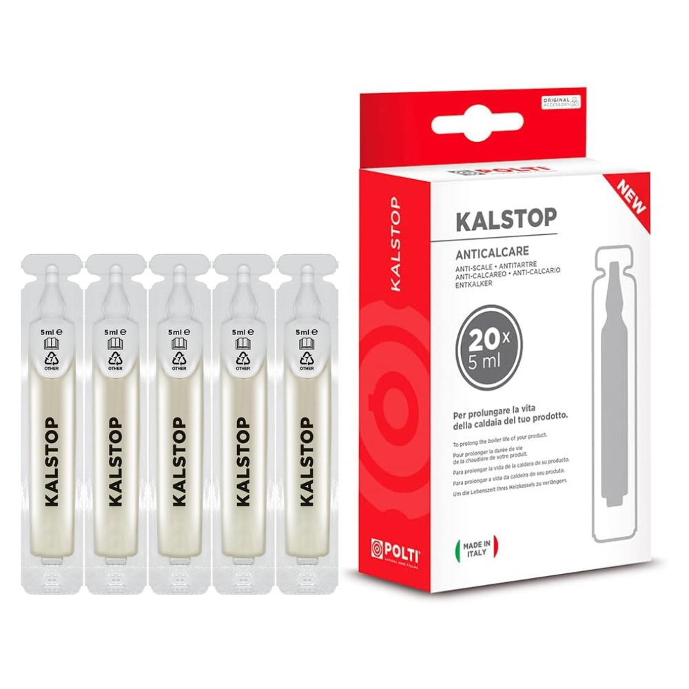Polti Kalstop 20 FIALE x 5ml ANTICALCARE Vaporetto Lecoaspira Unico Vaporella