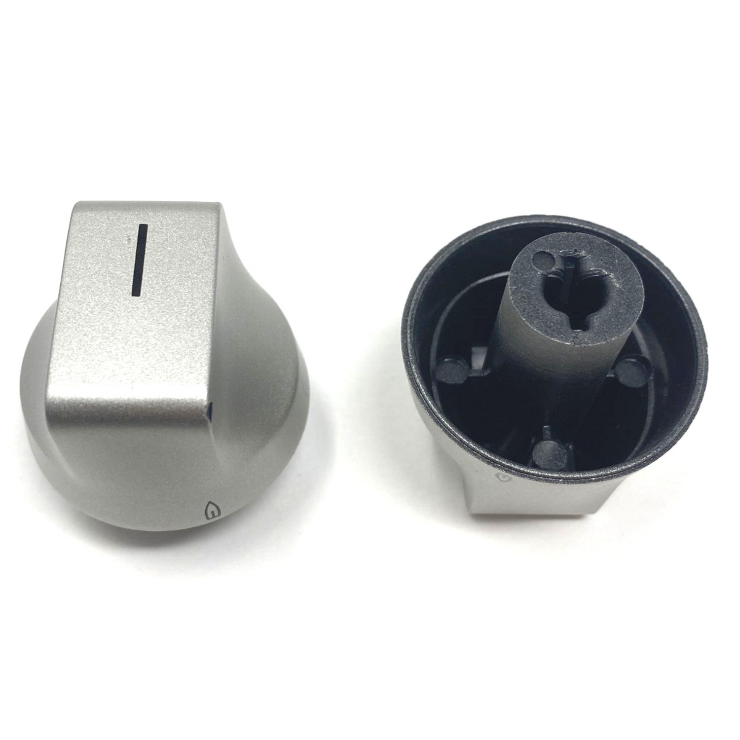Manopola cucina argento piano cottura Rex Electrolux Zanussi originale