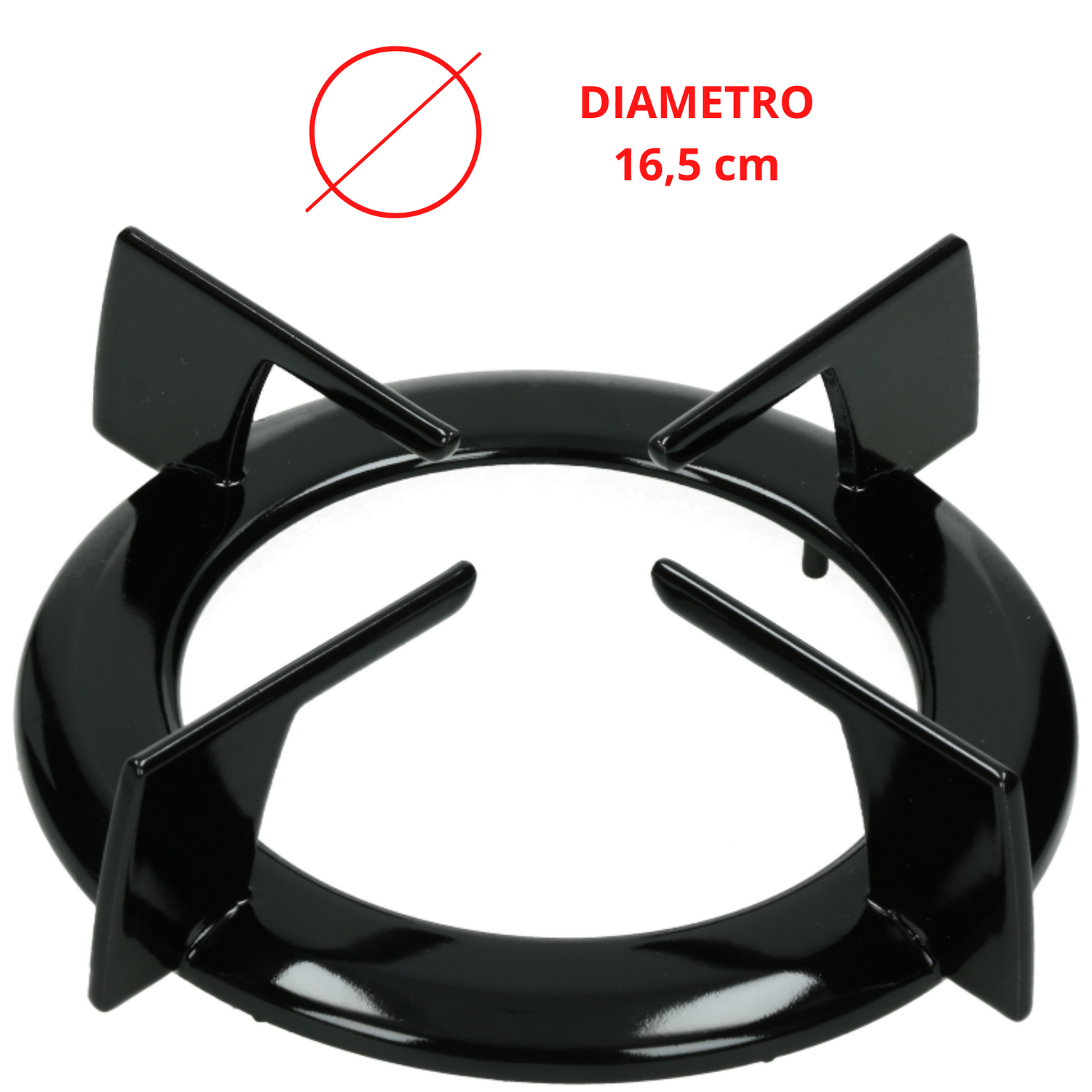 Griglia cucina 1 fuoco tonda nera Hotpoint Ariston