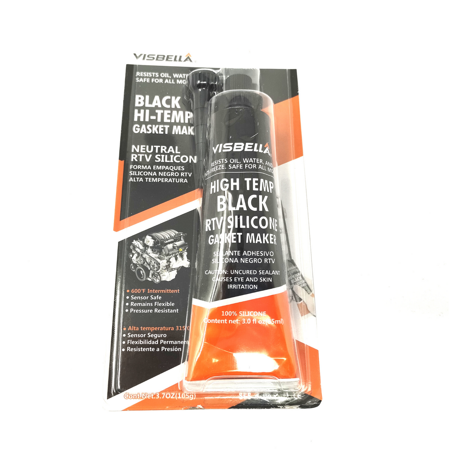 Silicone alta temperatura nero resistente fino a 315 gradi