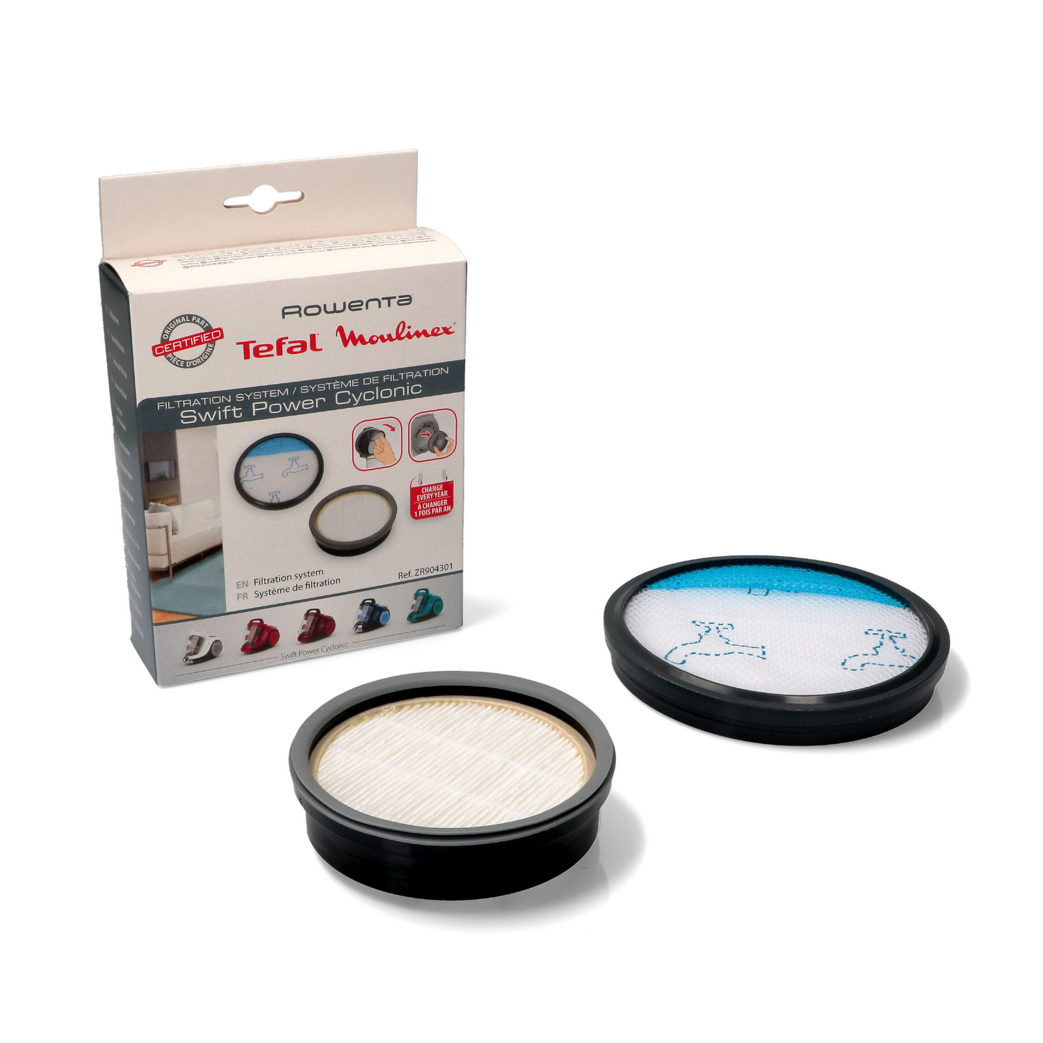 Kit coppa filtri hepa aspirapolvere Rowenta ricambio originale