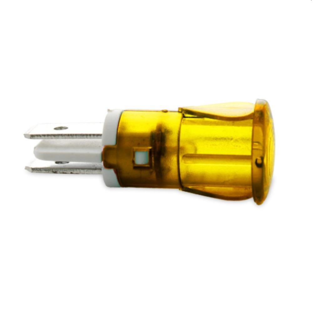 Lampada spia luminosa gialla ø 220 volt 2 faston ricambio cucina elettrodomestici