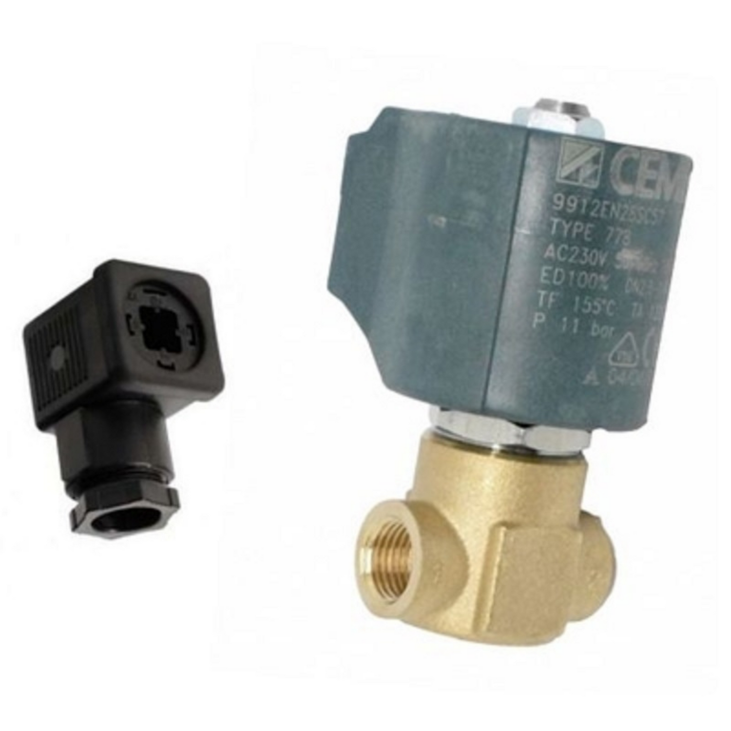 Ceme elettrovalvola in linea femmina femmina 1/4" bobina 12 watt