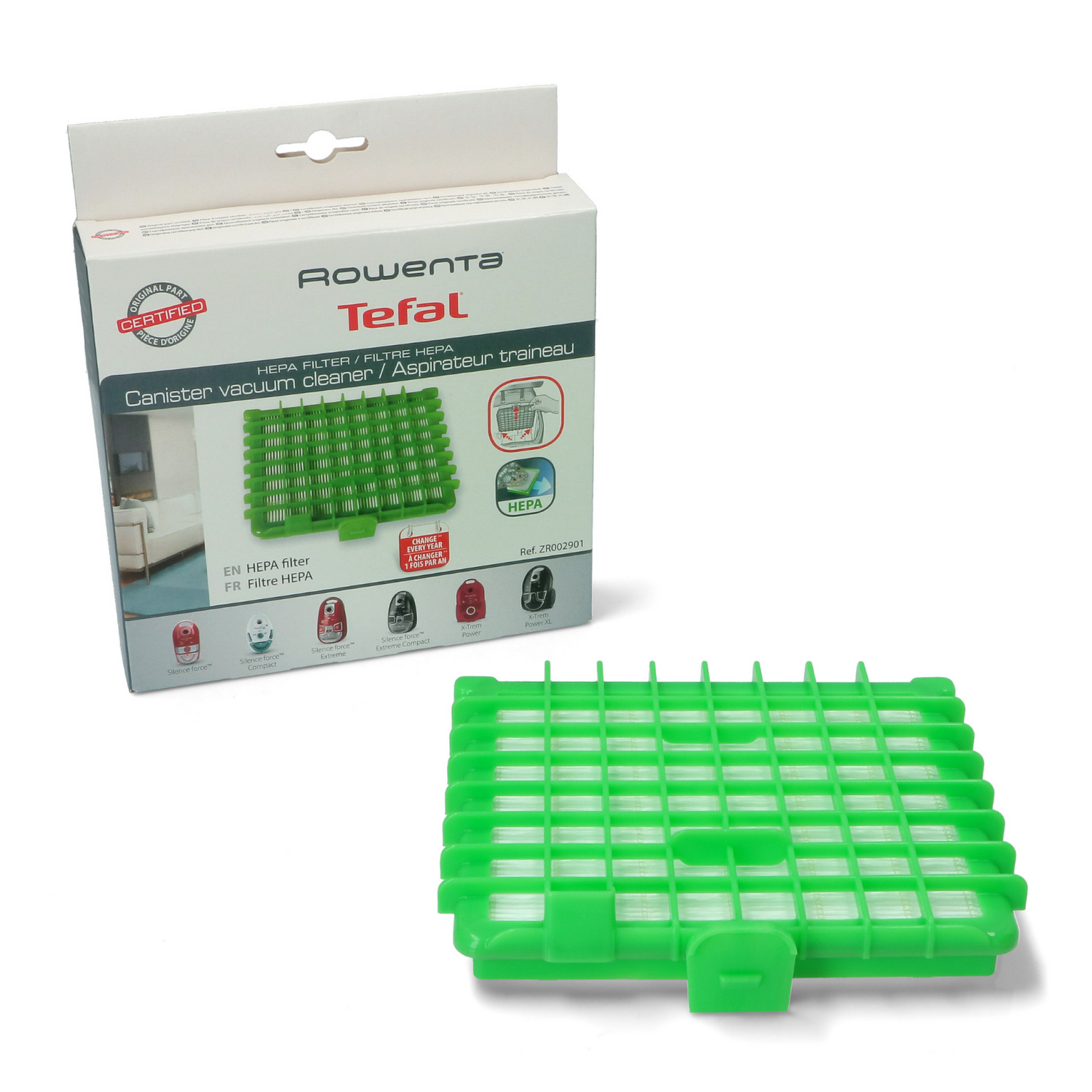 Filtro hepa per aspirapolvere silence force Rowenta originale
