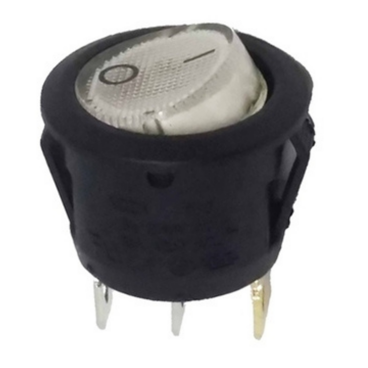 Interruttore luminoso bianco tondo da incasso unipolare 10 a - 3faston