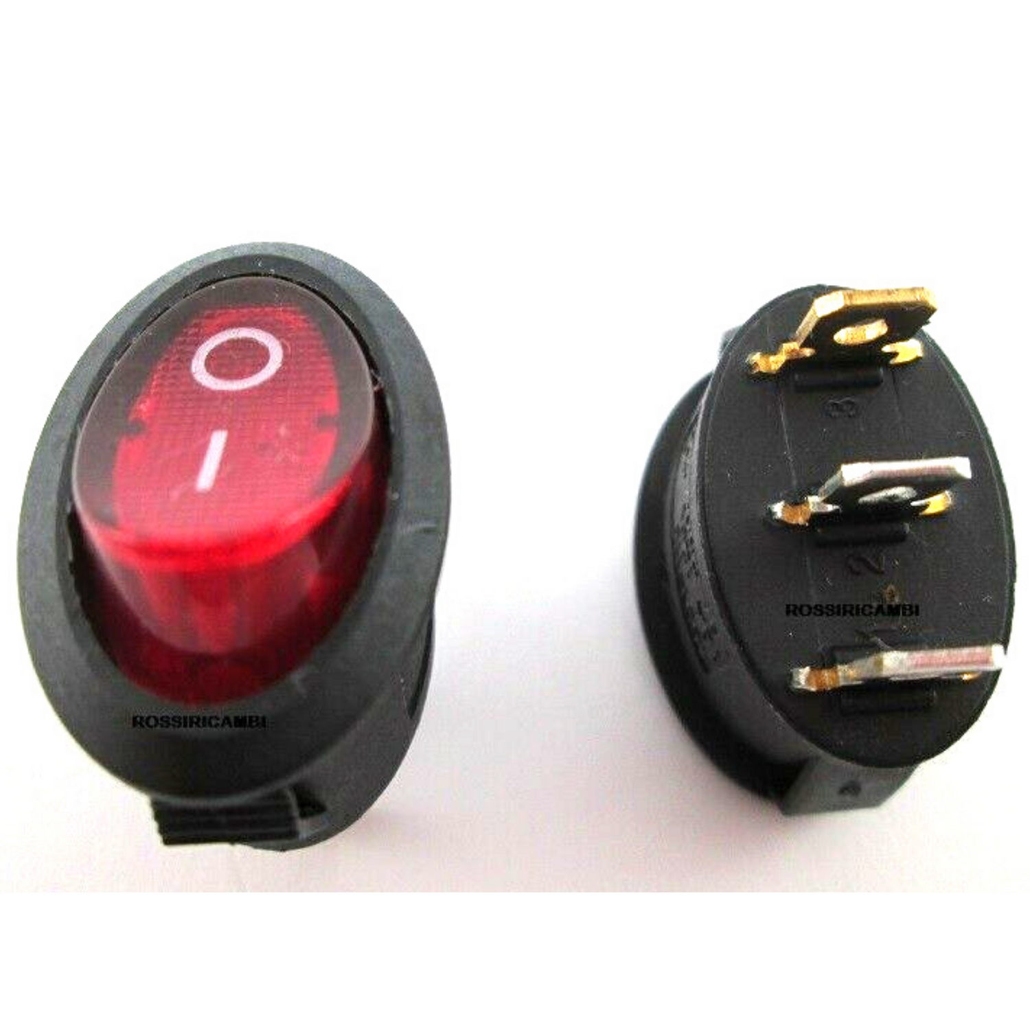 Interruttore luminoso ovale . 6 amp. ricambio per piccoli elettrodomestici