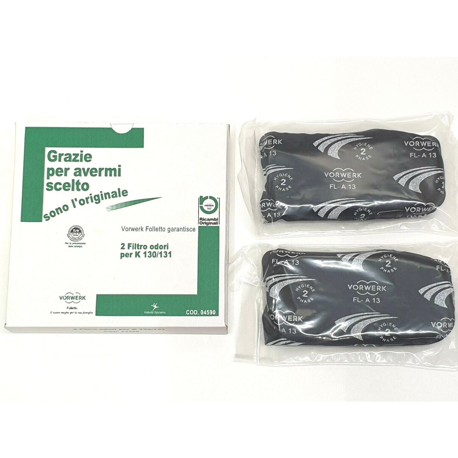 Coppia filtro odori originale Vorwerk Vorwerk vk130 vk131 carboni attivi 04590