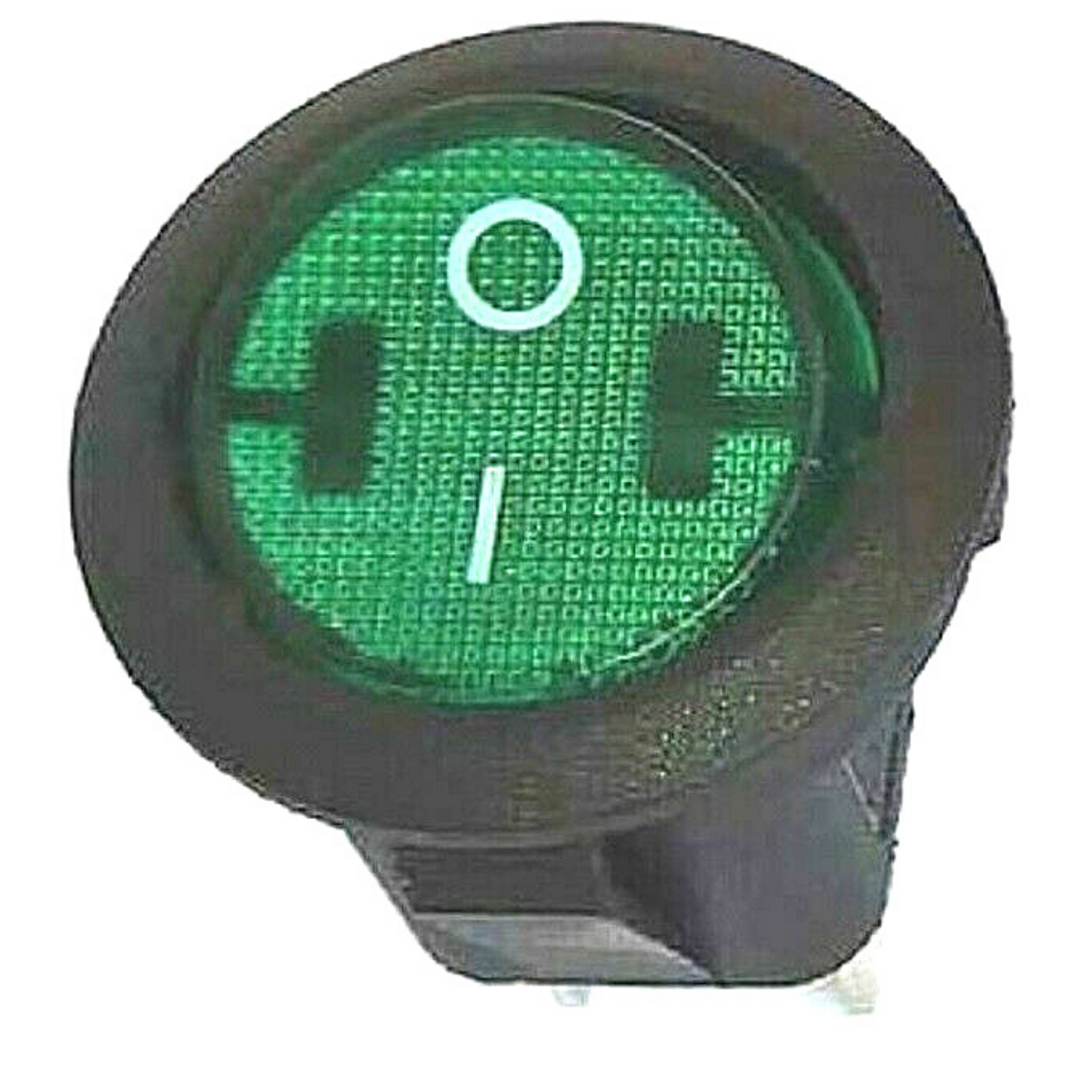 Interruttore luminoso bipolare tondo verde da incasso diametro