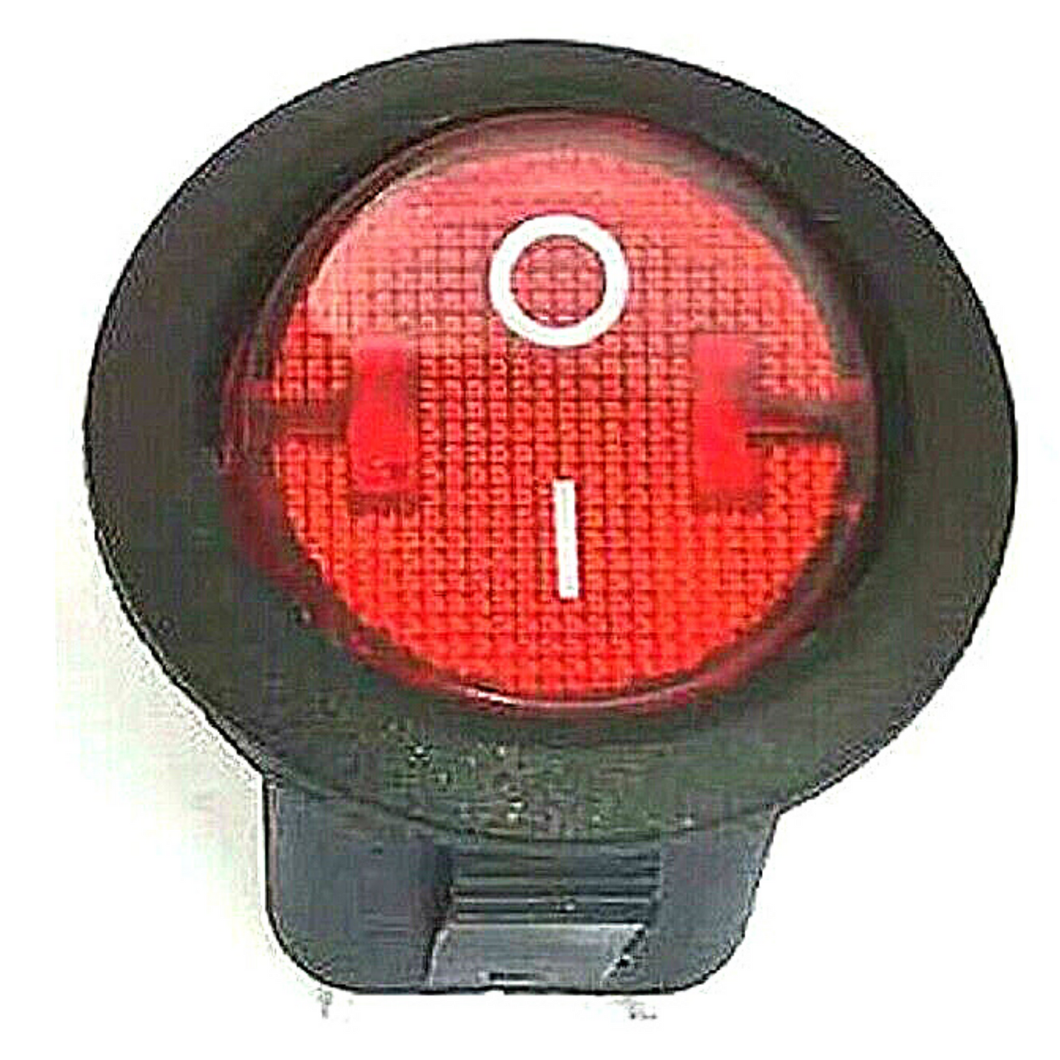 Interruttore luminoso bipolare tondo rosso da incasso diametro