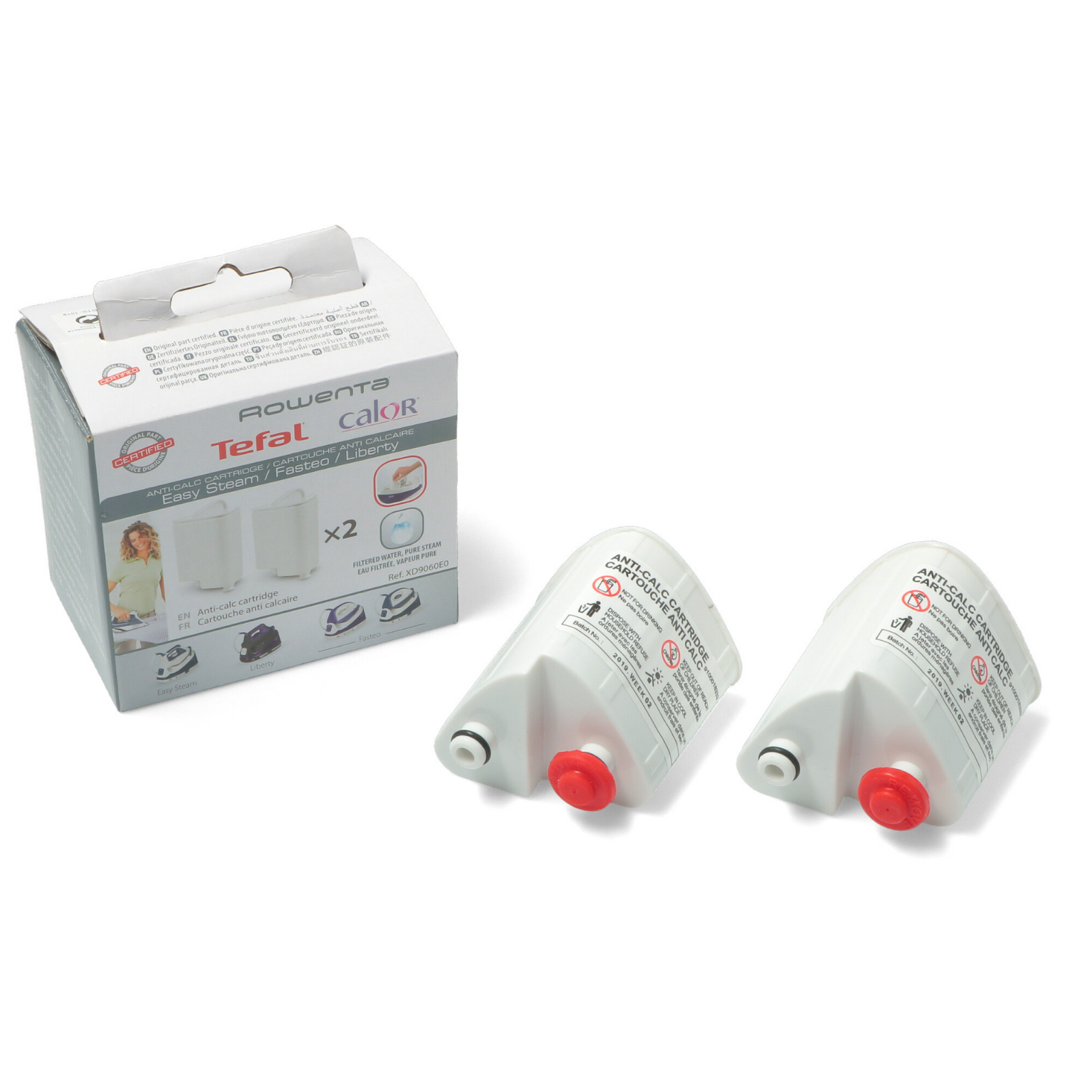 Rowenta tefal coppia filtri anti calcare ferro stiro fasteo liberty easy steam ricambio originale