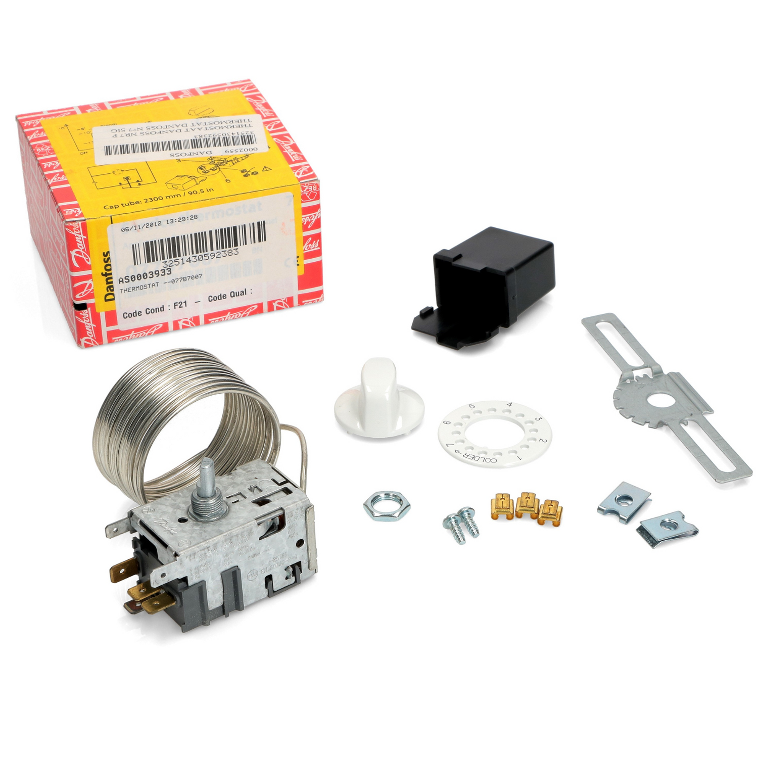 Danfoss termostato per frigo freezer 4 contatti capillare cm.230