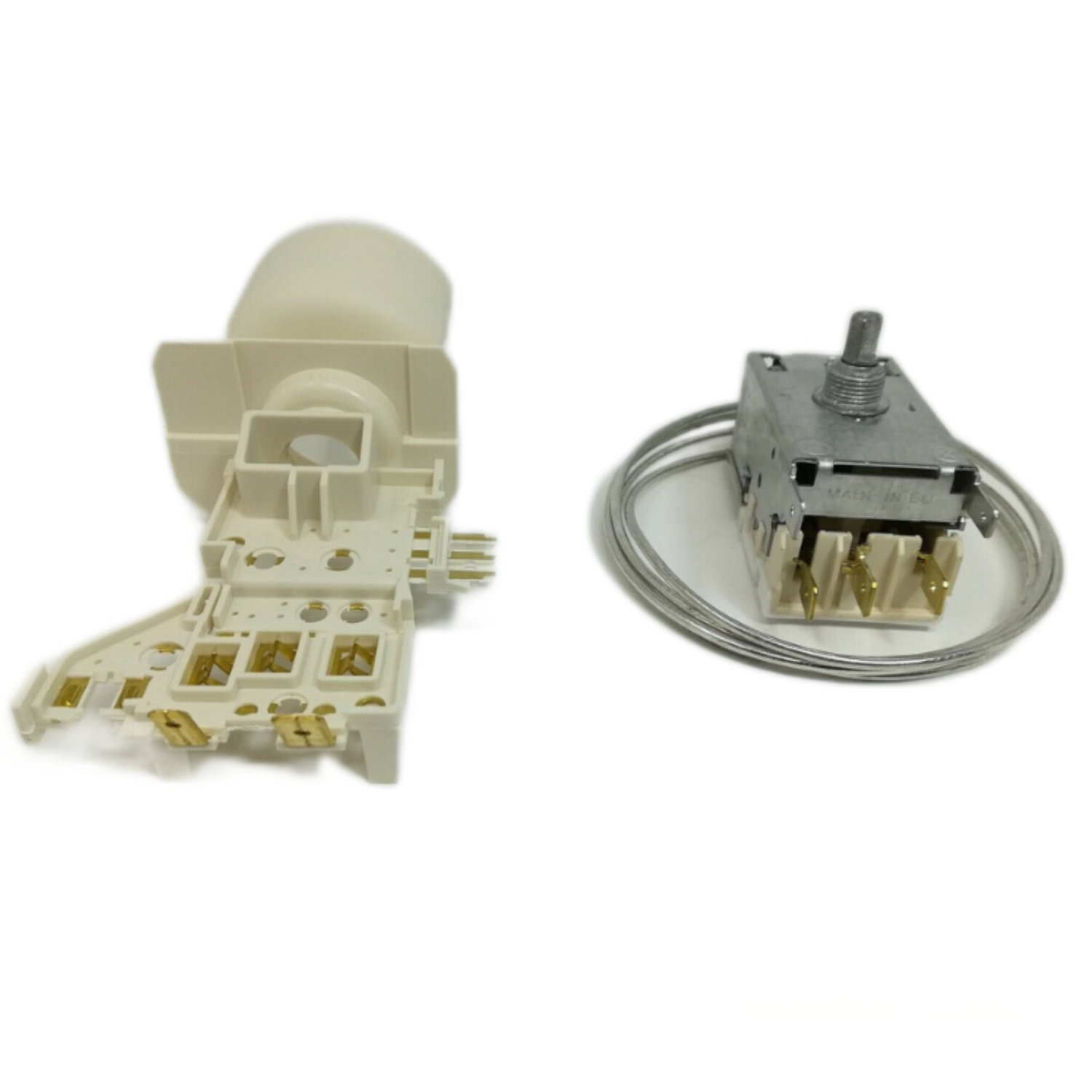Termostato frigorifero Whirlpool Ignis ricambio originale 3 contatti + portalampada