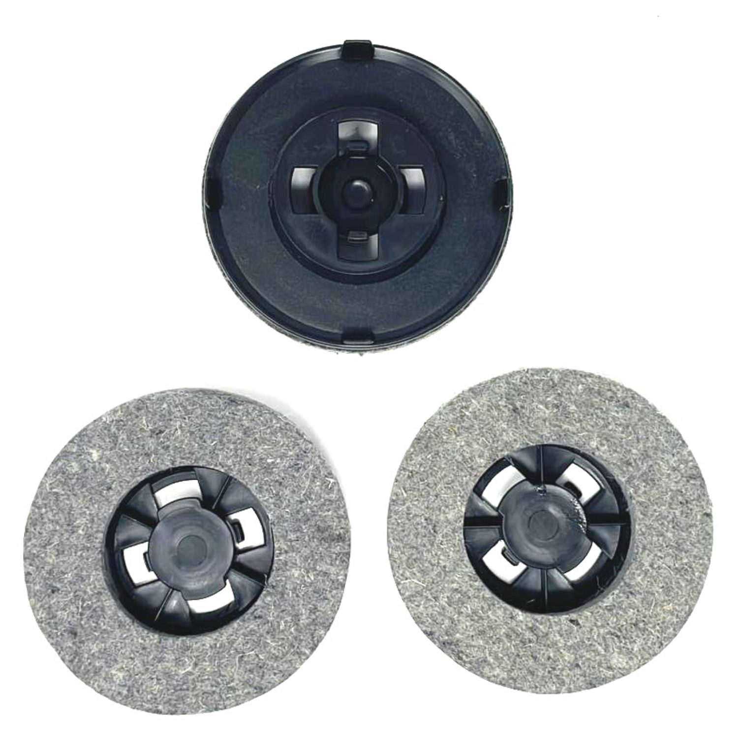 Spazzole lucidatrice dischi universale pad feltro attacco con ganci - mollette
