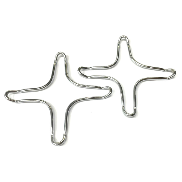 2 Riduttore riduzione 4 punte acciaio cromato x fornello cucine gas