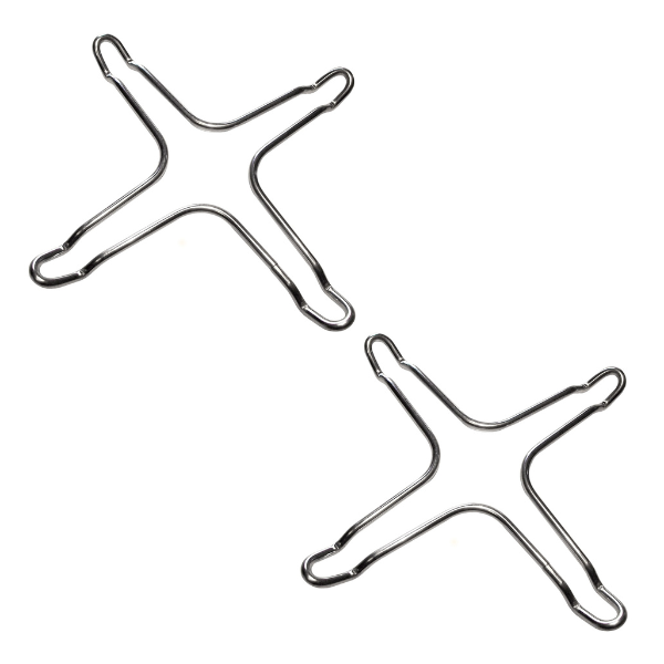 2 Riduttore riduzione 4 punte acciaio cromato x fornello cucine gas