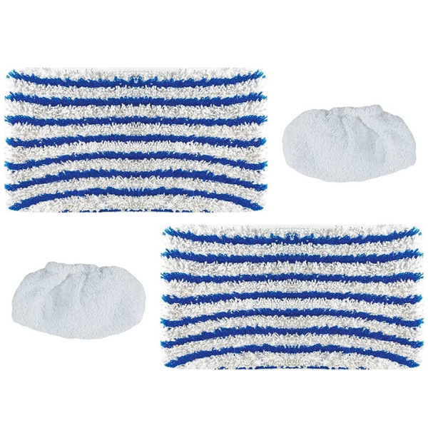 Polti kit 2 panni pavimento + 2 cuffie in spugna Vaporetto 3 clean ricambio originale