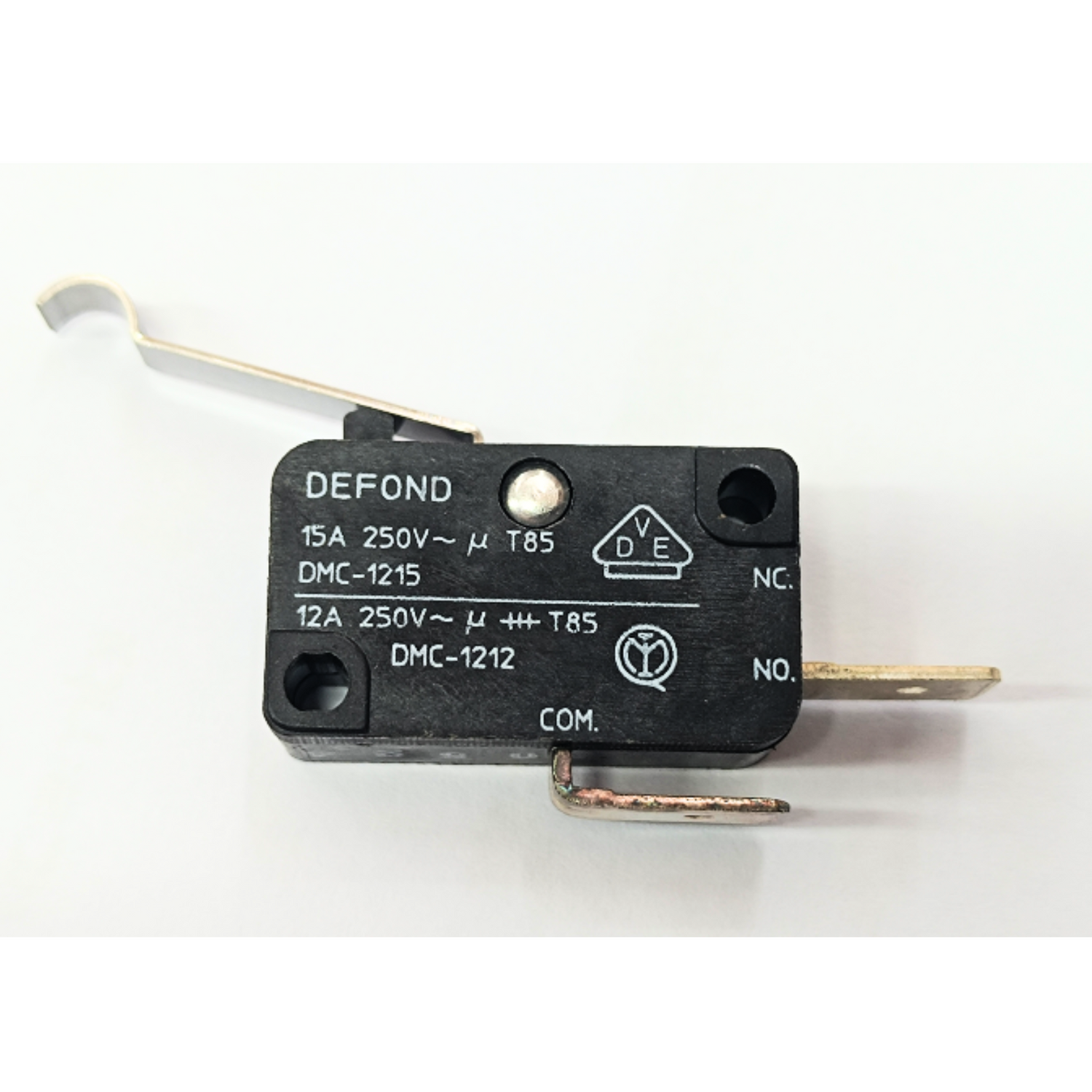Ricambio micro Interruttore micro Pulsante Con Leva Curva Defond DMC-1215 2 FASTON 15 AMP