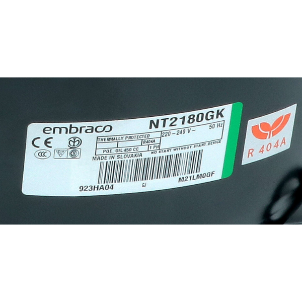 Compressore Embraco R404 R507 LPB 20,40 cc. HP 1
