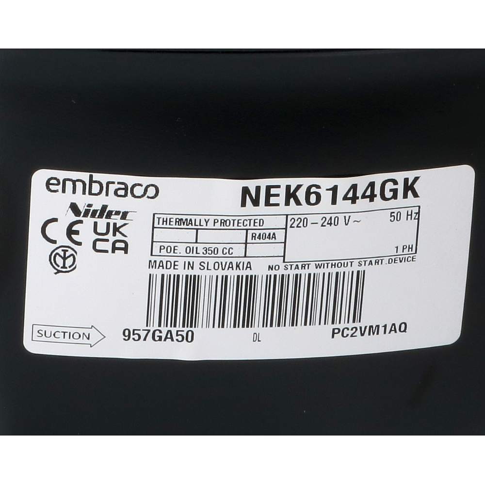 Compressore Emraco gas R404 R507 1/4 hp 4.51 cc. celle frigorifere impianti frigo