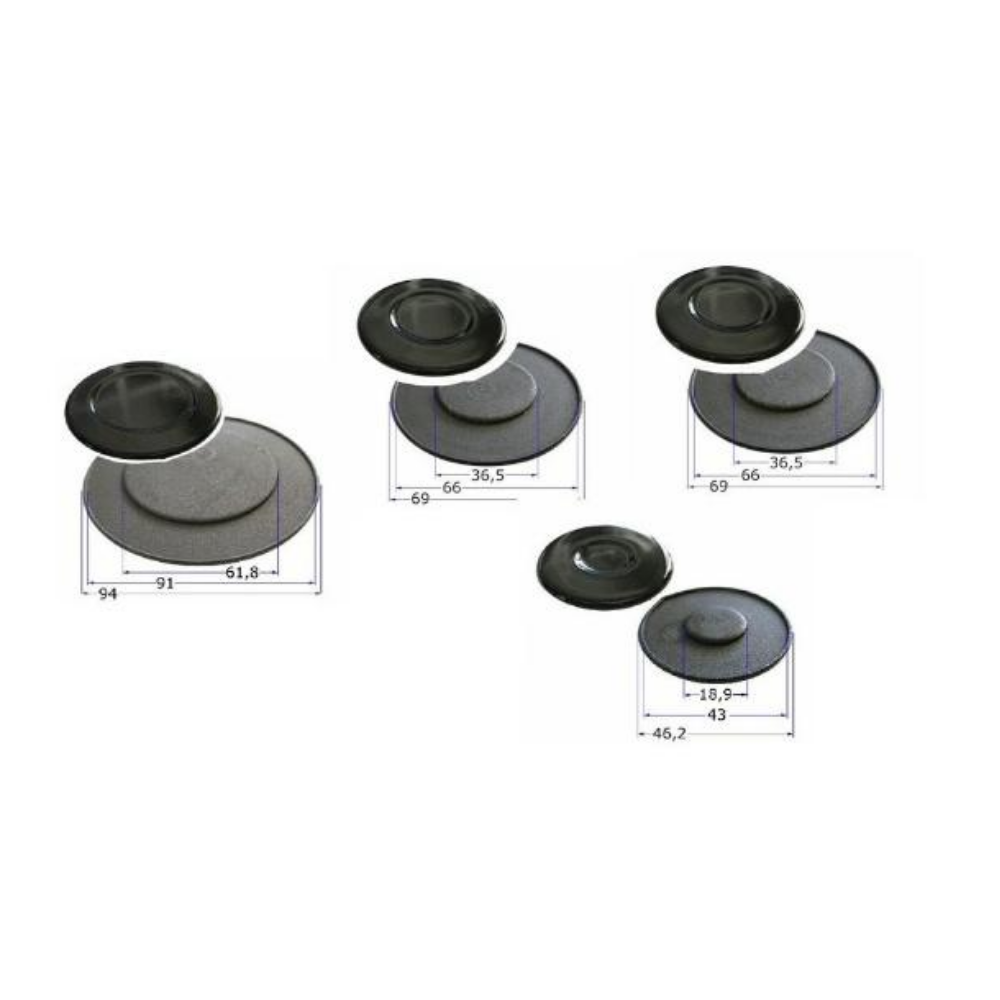 Bosch Piattelli spartifiamma cucina piano cottura gas 4 fuochi