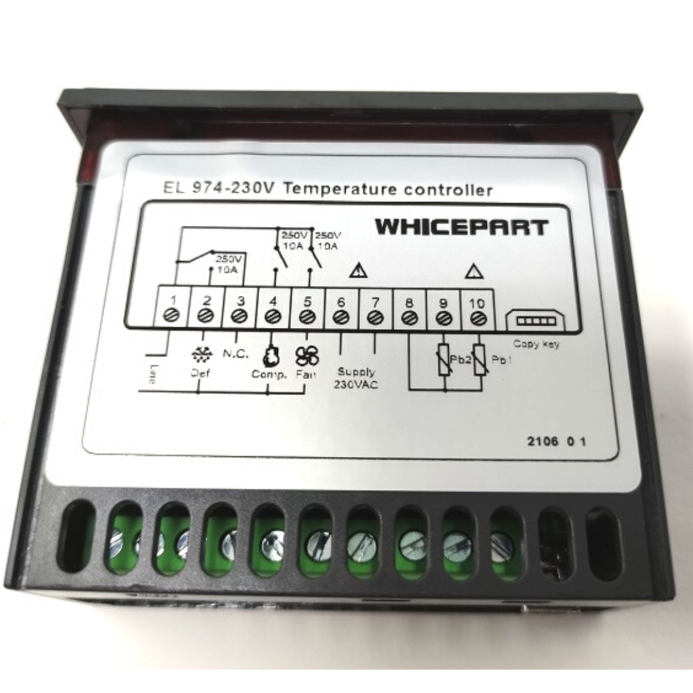 Tele termostato celle frigorifere whicepart EL974 ntc 2 sonde