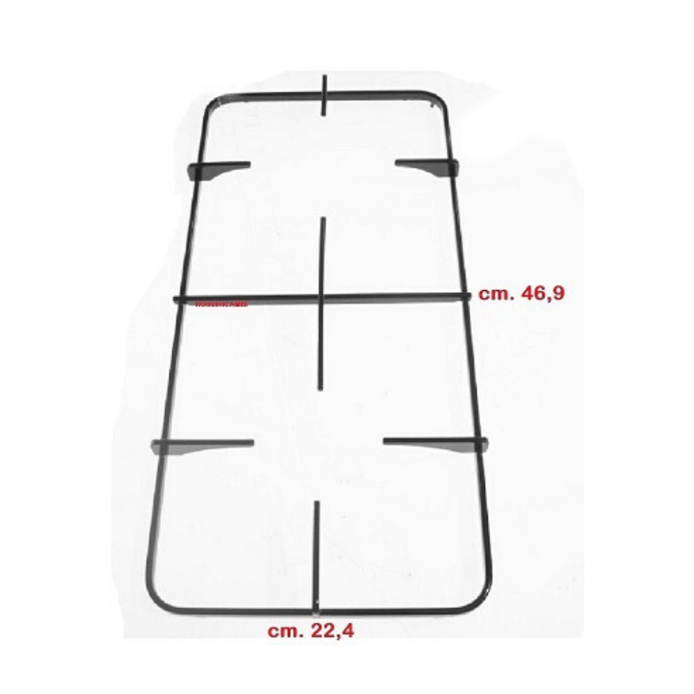 Ariston Indesit Griglia cucina 2 fuochi smaltata nera cm.46,9 x 22,4