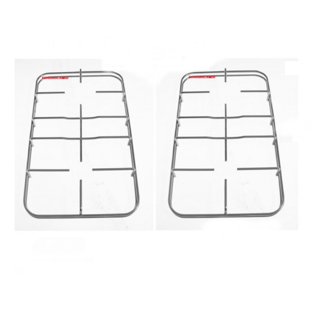 Coppia griglie in acciaio cucina 4 fuochi Nardi cm.45,4 x 24,5 piano cottura