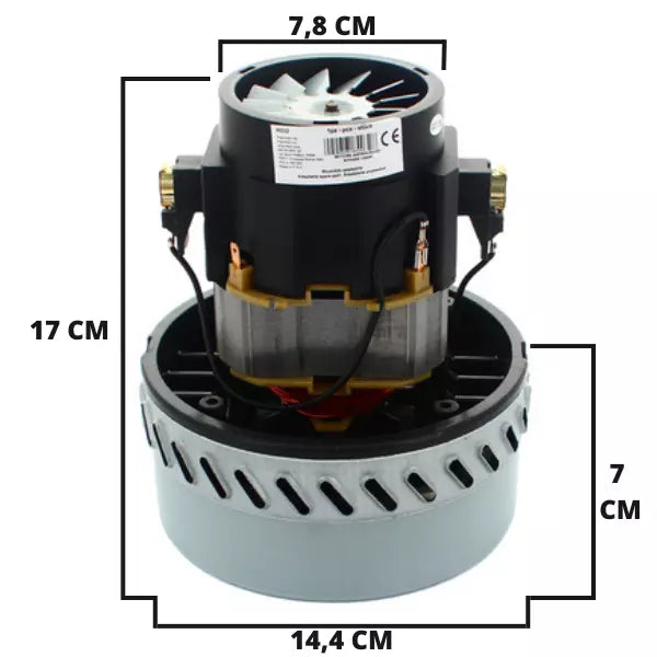 Motore bypass per bidone aspirapolvere aspiraliquidi 1200 watt ø