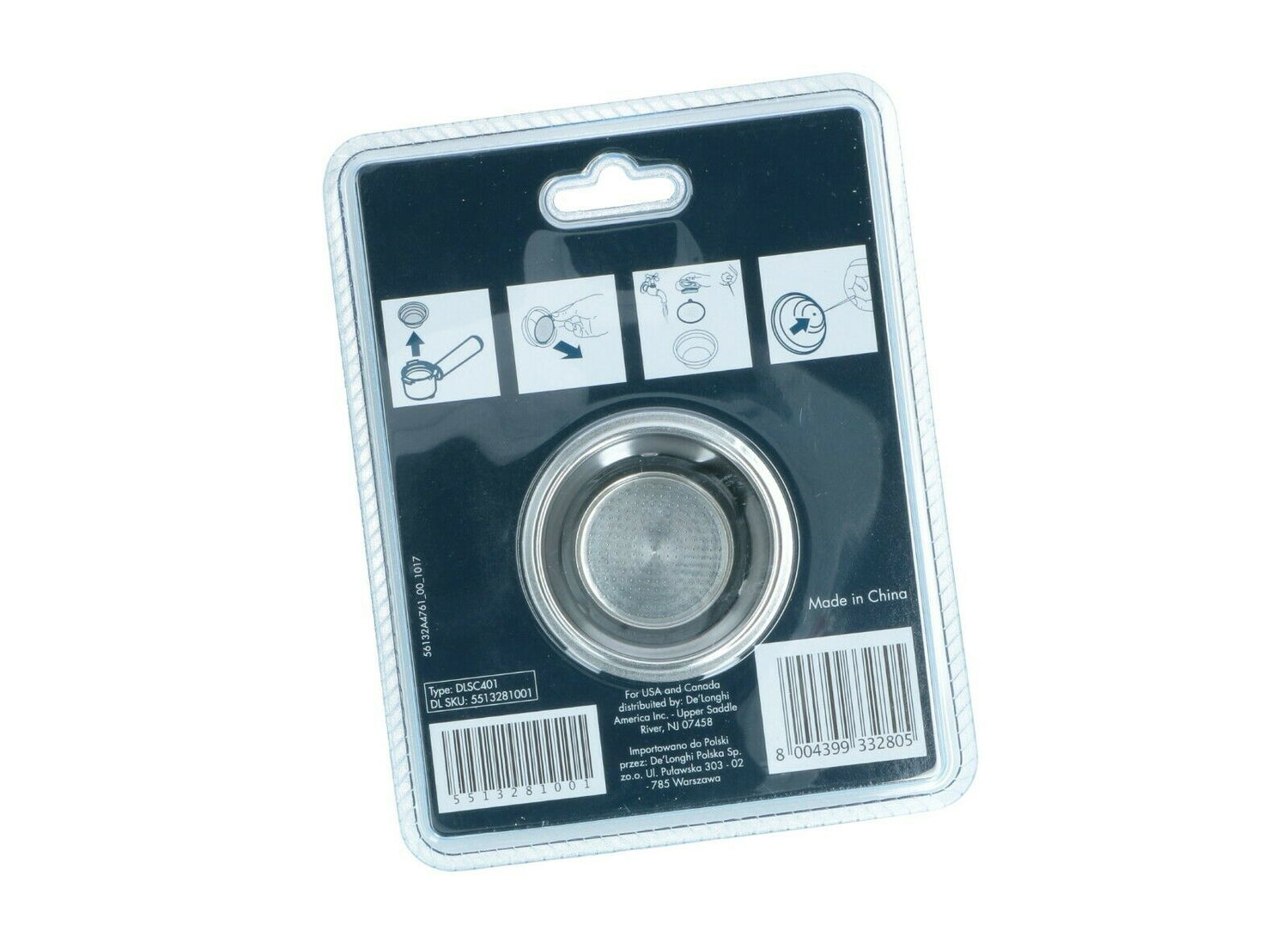 Filtro caffè De'Longhi crema 2 tazze 2 dosi EC820 ricambio originale