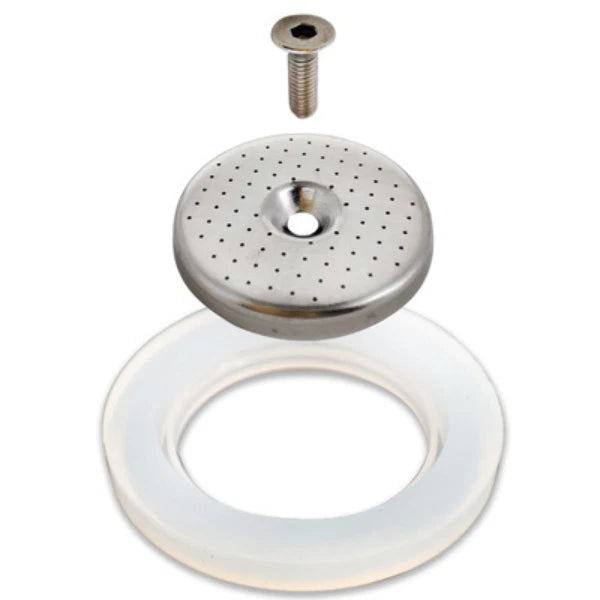Guarnizione piccola con filtro e vite ricambio per macchina da caffè Bialetti Mokona