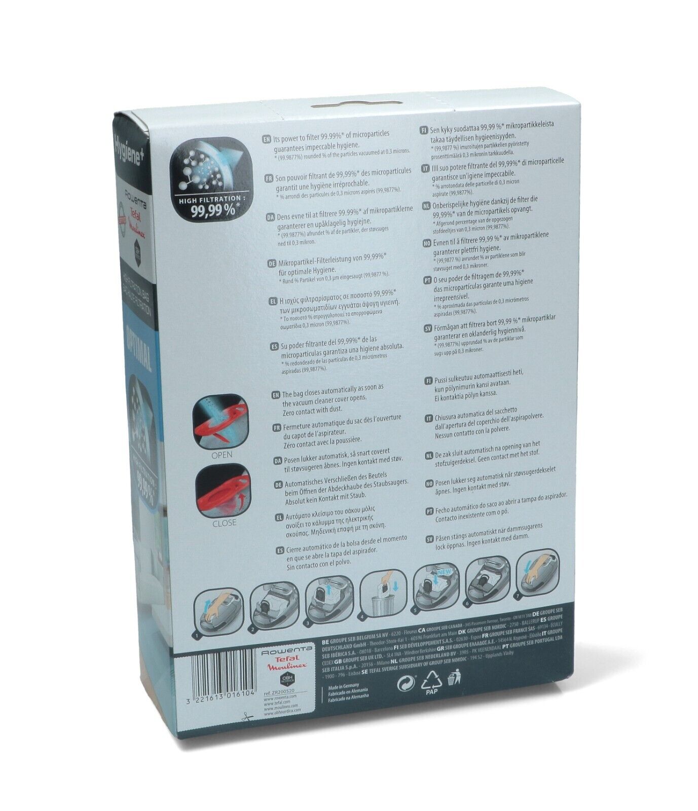 4 sacchetti Rowenta serie silence force 4A - compact power - x-trem power