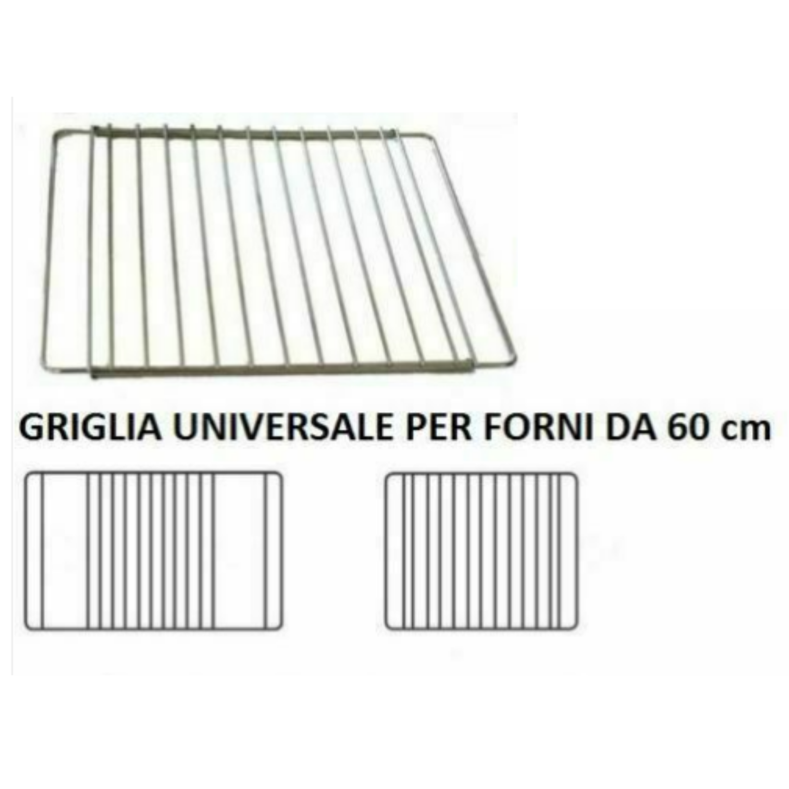 GRIGLIA RIPIANO REGOLABILE PER FORNO DA 60 cm - UNIVERSALE - ACCIAIO  CROMATO - Rossi Ricambi
