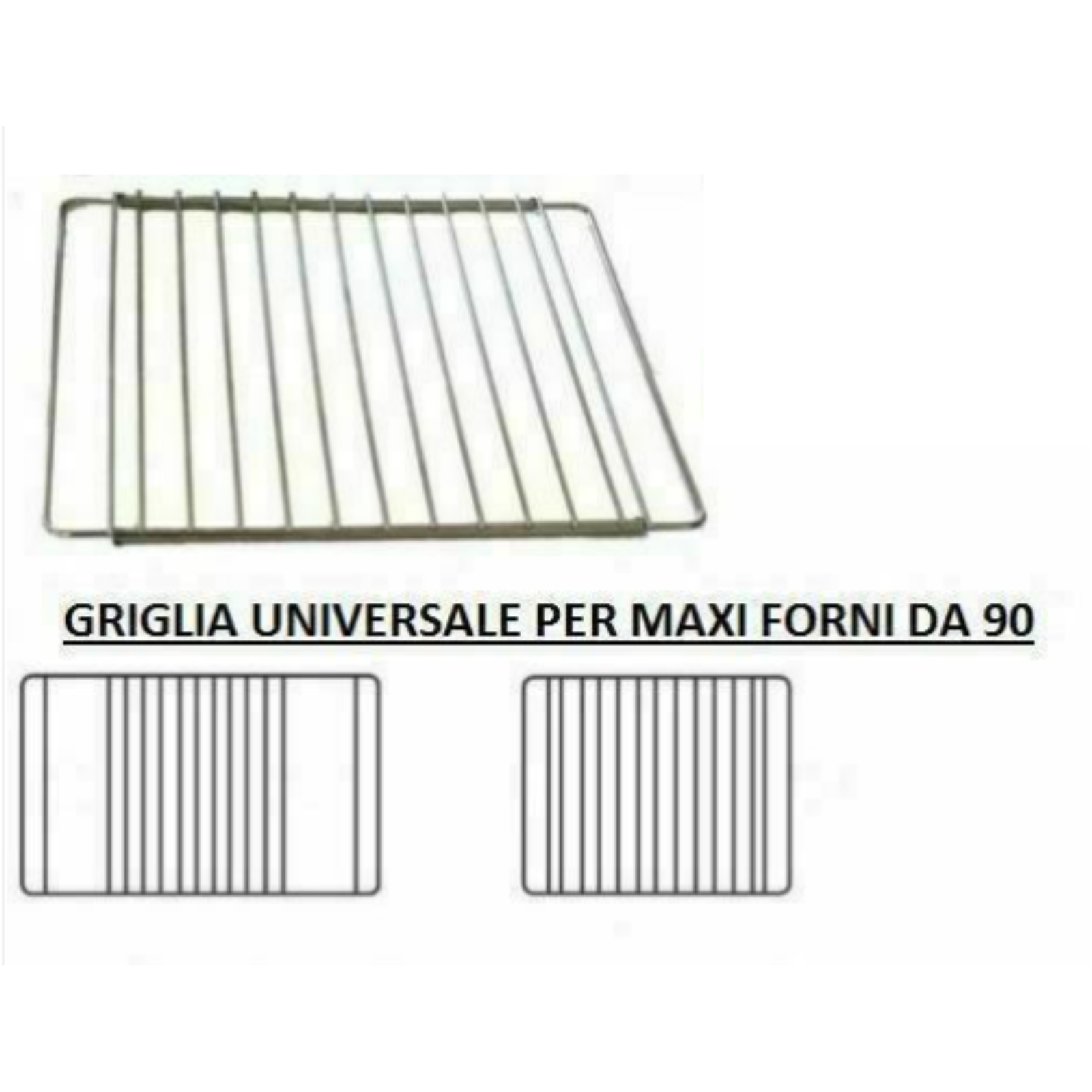 GRIGLIA RIPIANO PER MAXI FORNO DA 90 cm REGOLABILE -UNIVERSALE - ACCIAIO  CROMATO